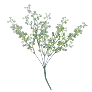 FL710 D | Rama decorativa verde salvia con pequeños brotes redondos