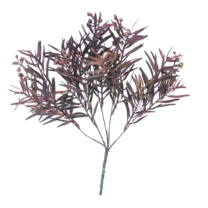 Rama decorativa malva con brotes sutiles