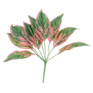 FL535 | Follaje decorativo rosado y verde de hojas veteadas