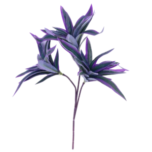 FL649 | Follaje decorativo morado de hojas estilizadas en brotes