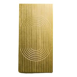 AD1767 | Cuadro decorativo de madera dorada con diseño geométrico