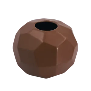AD2018-1 | Jarrón terracota facetado de diseño geométrico moderno