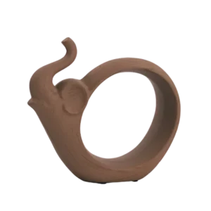 AD2033-C | Escultura abstracta de elefante en tono beige