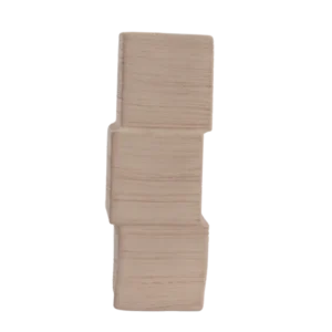 AD2036-C | Jarrón beige texturizado con diseño geométrico moderno