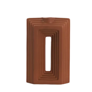 AD2041-3 | Jarrón terracota geométrico con relieve moderno