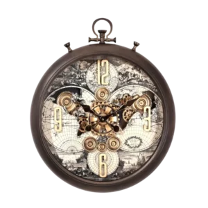 AD2124 | Reloj decorativo tipo bolsillo con engranajes vintage