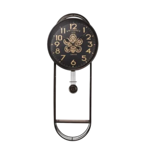 AD2127 | Reloj decorativo negro con péndulo vintage