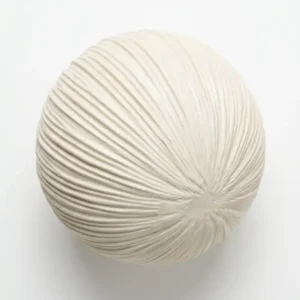 AD2164-BL | Esfera decorativa acanalada en blanco