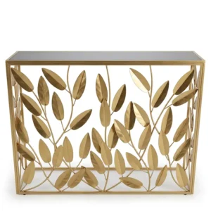 AD2187-2D | Organizador decorativo dorado con hojas amplio