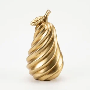 AD2194 | Pera dorada con relieve helicoidal
