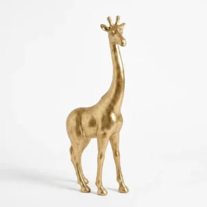 AD2200 | Jirafa decorativa dorada de silueta estilizada