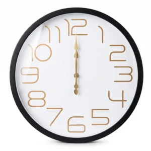AD2229 | Reloj minimalista blanco con marco negro