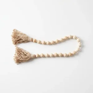 AD2238 | Cadena larga de madera con dos borlas