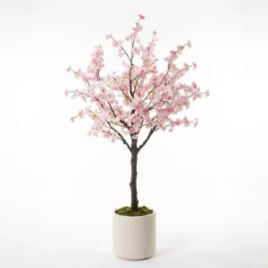 FL812 | Árbol de cerezo artificial rosa de copa delicada