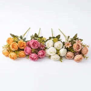 FL835 | Ramito de rosas artificiales con siete flores mixtas