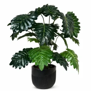 FL866 | Philodendron artificial verde con dieciocho hojas