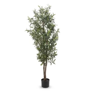 FL876 | Árbol de olivo artificial con frutos oscuros