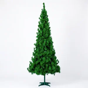 Árbol navideño verde de silueta estilizada y frondosa