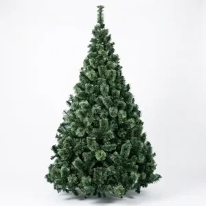 Árbol navideño verde de follaje denso y texturizado