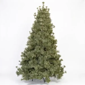 Árbol navideño verde natural de follaje fino