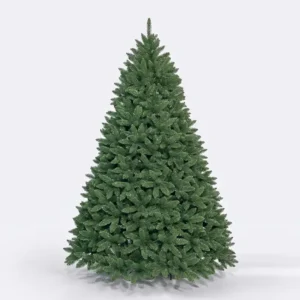 Árbol navideño verde de follaje compacto y frondoso